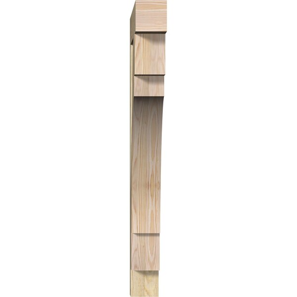 Merced Block Rough Sawn Bracket, Douglas Fir, 4W X 28D X 40H